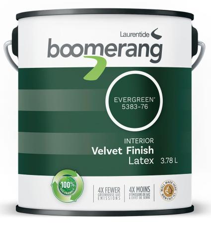 Paint, Interior, Latex, Boomerang, EVERGREEN, Pearl Finish, 3.78 liter