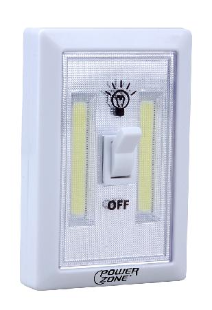 Cordless Light, w/Switch, 200 lumen, Wall-Mount, PowerZone (incl 4xAAA batteries)