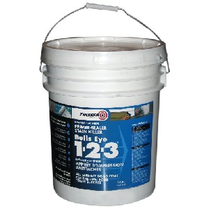 Primer/Sealer, Zinsser Bulls Eye 1-2-3, WHITE, Water-Base, 18.9 liter 