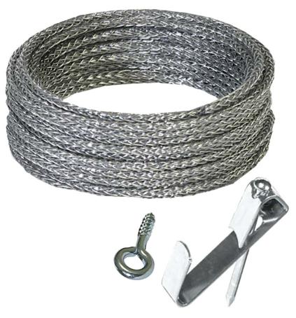 Picture Hanger Kit, 20 lb Hangers, Wire, Screw Eyes