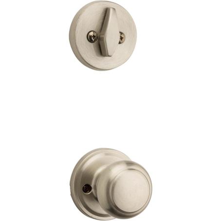 Inner Trim Knob, Single Cylinder, TROY, Round, SATIN NICKEL, Weiser Builder Pack