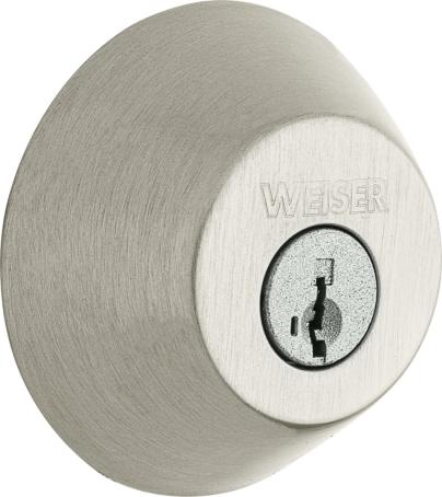 Deadbolt, Single Cylinder, WELCOME HOME, SATIN NICKEL, Weiser Builder Pack
