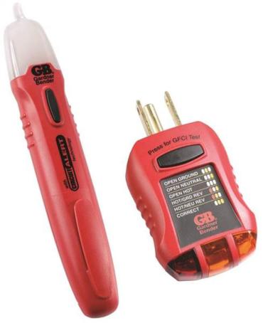 Electrical Test Kit, 2 piece, Voltage Tester / GFCI Outlet Tester, 50 - 600 volt