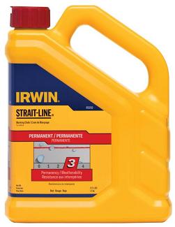 Marking Chalk, Powder, Permanent RED, 2.5 lb, Irwin Strait-Line