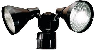 Light Fixture, Security Flood, Motion Sensor, w/Shields, 180 Degree, BRONZE, Heath Zenith