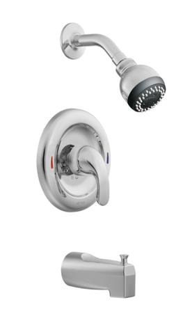 Tub/Shower Faucet, Posi-Temp, CHROME, Moen ADLER