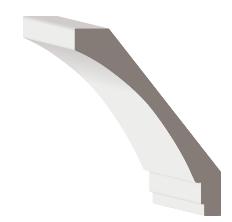 Crown Moulding, WEST END - MDF Primed, 1-3/16