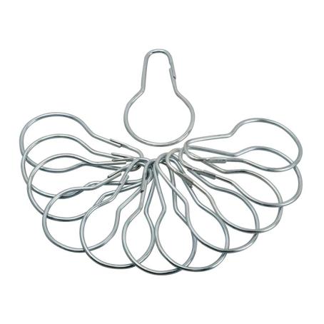 Shower Curtain Clips, Chrome, 12/pkg, Moen          