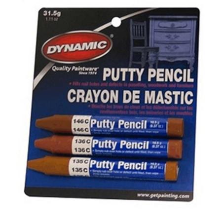 Putty Pencil, Medium Dark Shades, 3/pkg, Dynamic