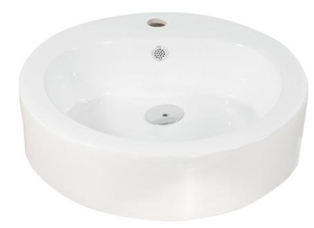 Lavatory Sink, Vessel, Round, 18-1/2