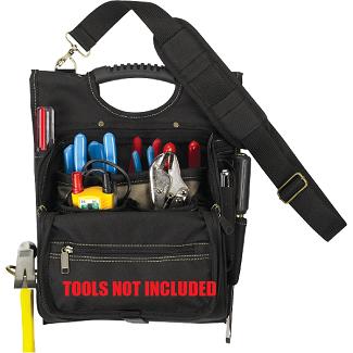 Tool Pouch, Professional/Electrical, 21 Pocket w/Shoulder Strap, Kunys