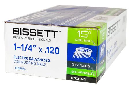 Coil Roofing Nails, 1-1/4