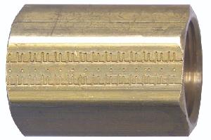 Coupling, Brass, 3/8