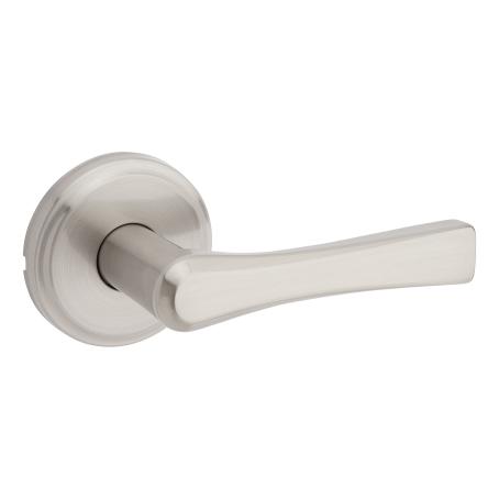 Passage Lever Set, KATELLA, Round Rosette, SATIN NICKEL, Weiser Visual Pack