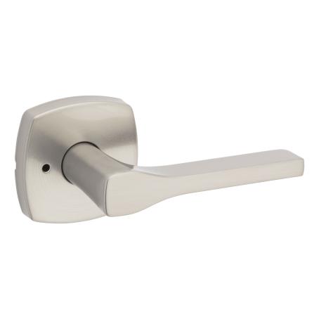 Privacy Lever Set, PRAGUE, Modern Rosette, SATIN NICKEL, Weiser Visual Pack