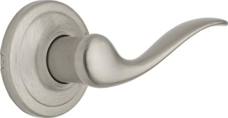 Passage Lever Set, TOLUCA, Round Rosette, SATIN NICKEL, Weiser Visual Pack