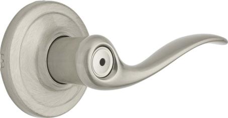 Privacy Lever Set, TOLUCA, Round Rosette, SATIN NICKEL, Weiser Visual Pack