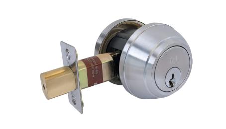 Deadbolt, DB2000 Series, SATIN CHROME, (Standard Duty, Grade 2, Single Cyl.), Tell Box Pack