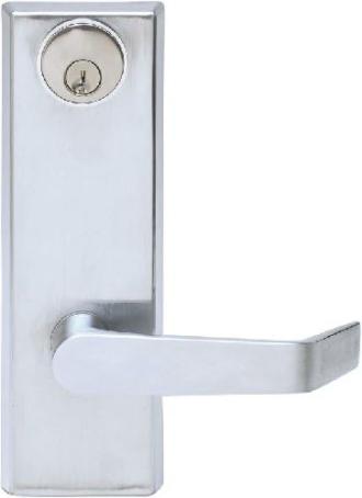 Exit Device Trim, Entry Escutcheon Lever, SATIN CHROME (ESC881), Tell Box Pack