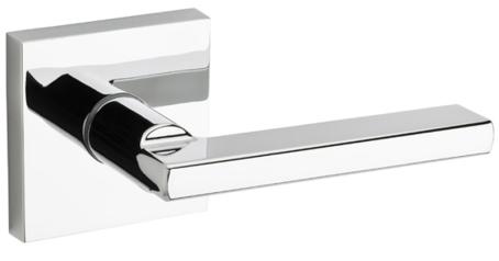 Passage Lever Set, HALIFAX, Square Rosette, POLISHED CHROME, Weiser Builder Pack