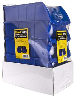 Storage Bins, Large, Stacking, w/Hanging Rails, 6
