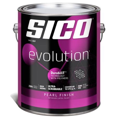 Interior Paint, Latex, SICO EVOLUTION, Pearl, Base-3, 3.78 liter