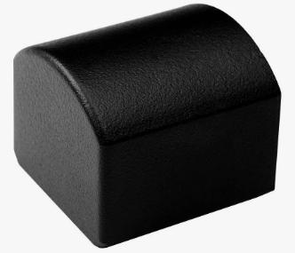 Fortress Rail, Round Accent Top Rail End Splice, Black Sand