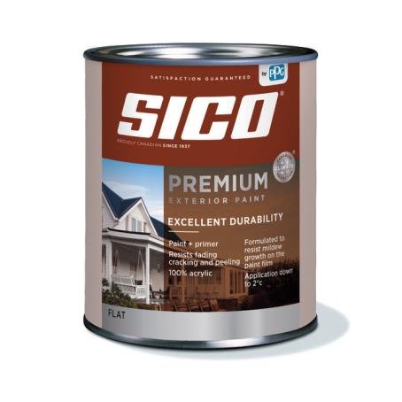 Paint, Exterior, Acrylic Latex, SICO PREMIUM, Flat, Natural White Base, 946 ml