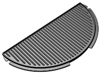 Half-Moon Cast-Iron Plancha, Large, Big Green Egg