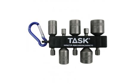 Nut Setter Set, Impact, 5 Piece Assorted, with Carabiner, Task