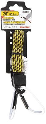 Bungee Cord, Flat w/Carabiners, 24