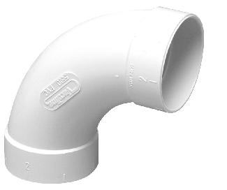Elbow, 90 Degree, Sweep Bend, for Central Vacuum, 2