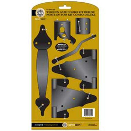Gate Hardware Kit, Combo, BLACK, Nuvo