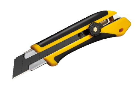Utility Knife, Olfa, Extra Heavy Duty, with Ratchet Lock, (uses 25mm snap-off blades)