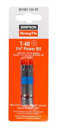 Power Bit, Torx T40, 1-3/4