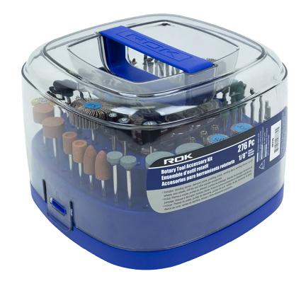 Rotary Hobby Tool Accessory Kit, 276 pcs, w/Storage Case, ROK