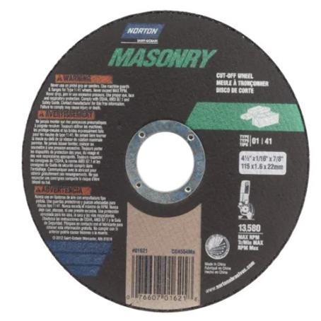 Cut Off Wheel, Masonry, 4-1/2