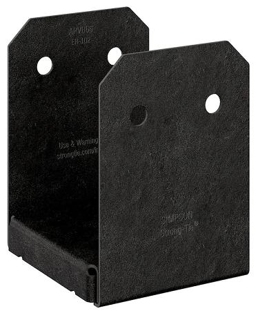 Post Base, Ornamental, for 6x6 post, BLACK, Outdoor Accents AVANT