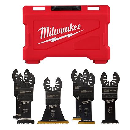 Oscillating Tool Blade Set, 6-Piece, w/Case, Milwaukee