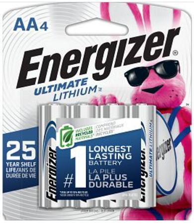 Battery, Energizer Ultimate Lithium, 1.5 Volt 