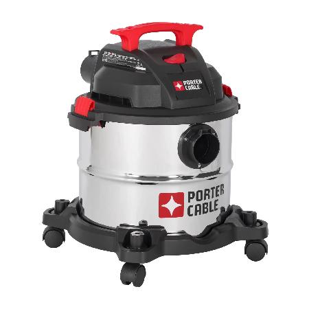 Shop Vacuum, 19 lliter (5 US gallon) Stainless Tank, 4 hp, with Accessories, Porter Cable
