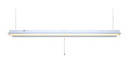 Shop Fixture, Integrated LED, 4 foot, w/Lens & Reflector, Pull Chain Switch, Celining Mount, Canarm