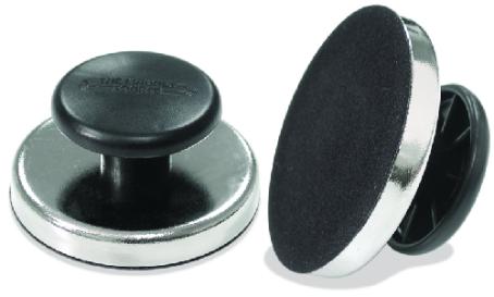Memo Holder Magnet, Zinc/Poly, 2-5/8