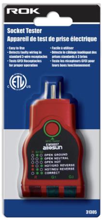 Receptacle/GFCI Tester,  ROK