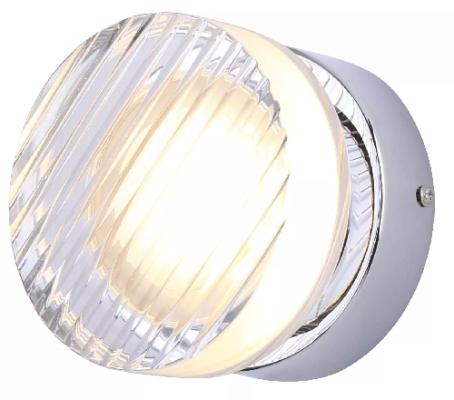 Light Fixture, Flush-Mount, Integrated LED, CCT-3, CHROME w/Textured Lens, Canarm BENNI