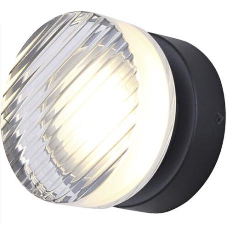 Light Fixture, Flush-Mount, Integrated LED, CCT-3, BLACK w/Textured Lens, Canarm BENNI