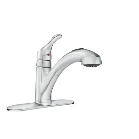 Kitchen Faucet, Single Lever Handle, with Pull-Out Spout, CHROME, Moen RENZO