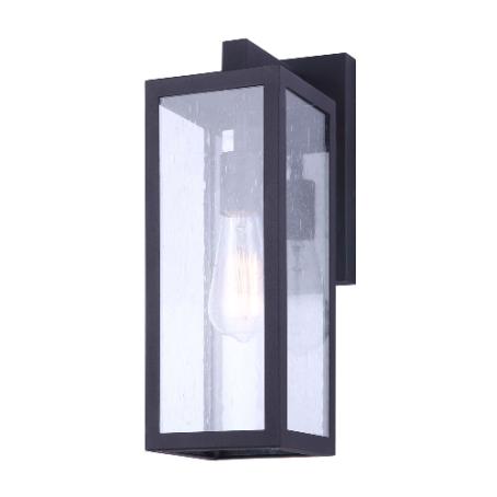 Light Fixture, Outdoor, BLACK w/Seeded Glass, Canarm NEWPORT