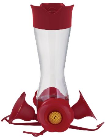 Hummingbird Feeder, Glass/Plastic, 8 ounce Capacity, Perky Pet