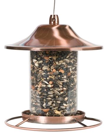 Bird Feeder, Lantern-Style, Copper/Polycarbonate, Perky Pet